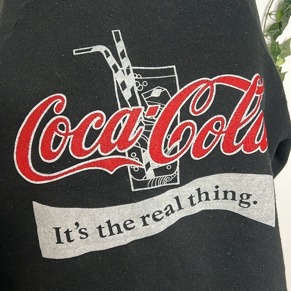 Coca-cola women’s black vintage sweatshirt XL - Picture 2 of 6